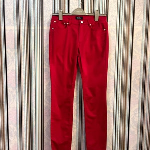 RARE!!VTG apc a.p.c jean moulant red skinny size 26 made in italy #D3