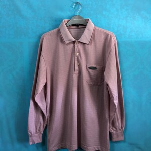 SALE!! VTG michiko london koshino polo longsleeve classical pocket label mlk checkered large #859
