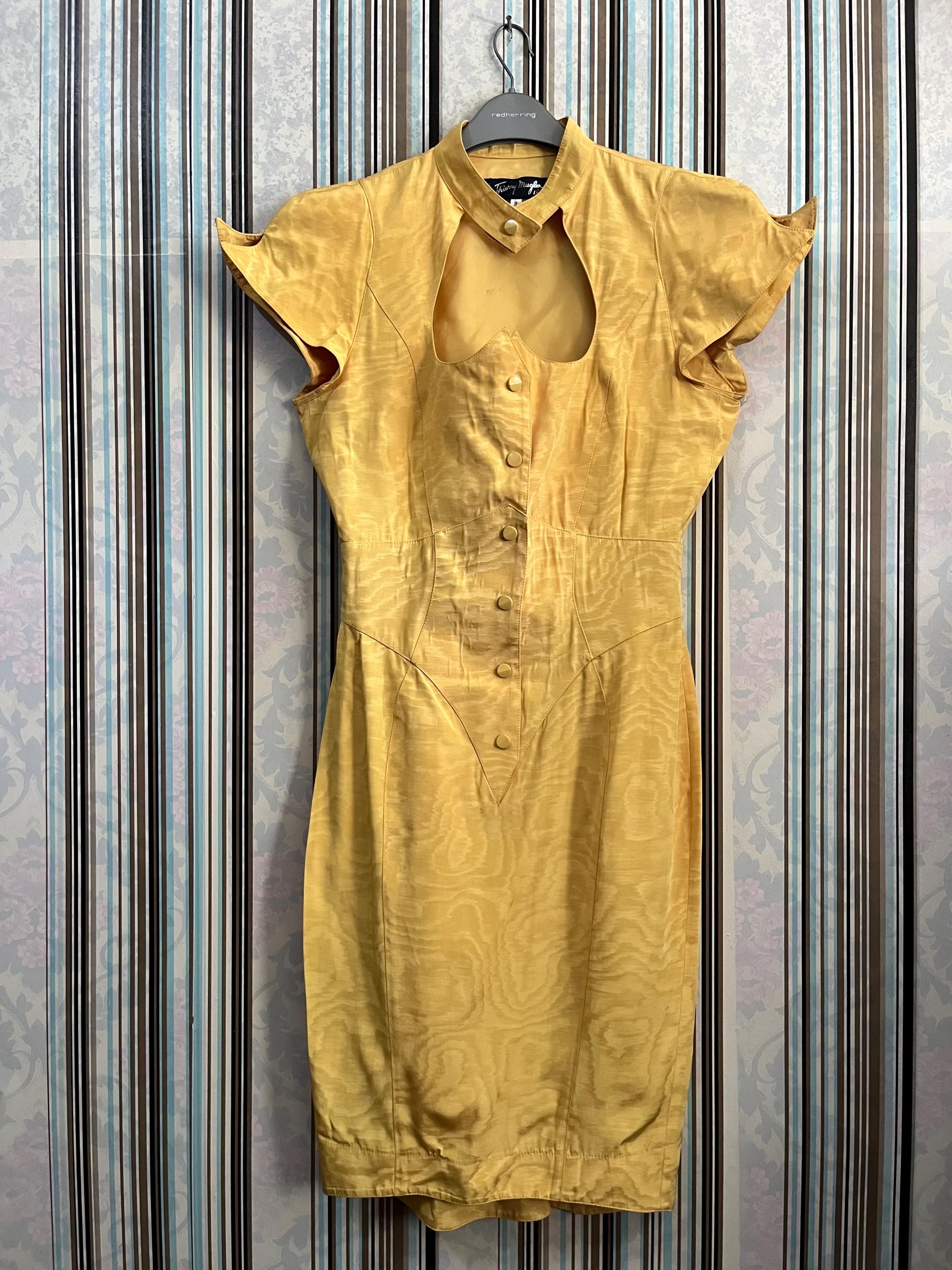 FW 1996 Thierry Mugler Fete Paris Couture Cheongsam Dress Size 9 Royal Yellow #B3 - Etsy Israel FW 1996 Thierry Mugler Fete Paris Couture Cheongsam Dress Size 9 Royal Yellow #B3 - Etsy Israel