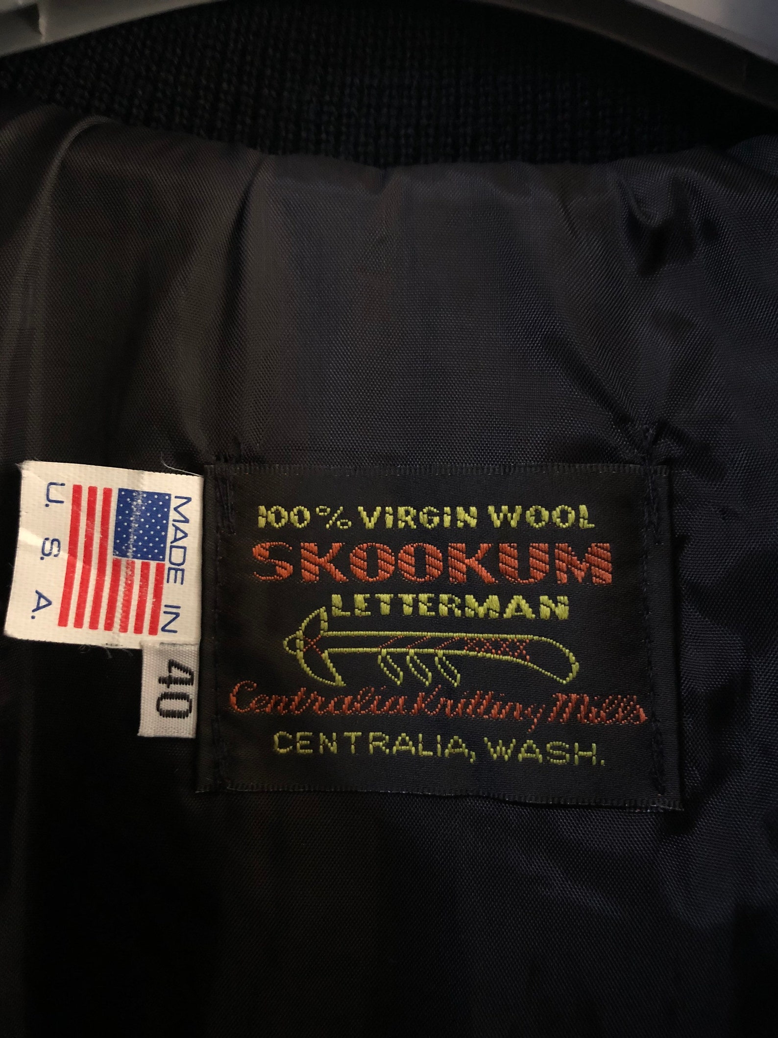 RARE VTG Skookum Letterman Centralia Virgin Wools Maden in | Etsy