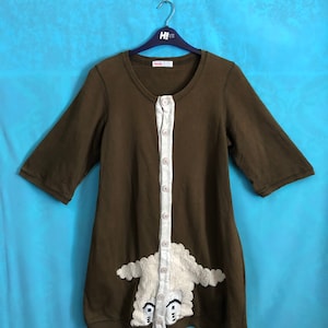 VTG NE-net ne net issey miyake studio design olive embroidery size 2 #119