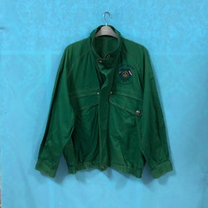 VTG HARDY AMIES london aussie sewing logo green jackets coats large #253