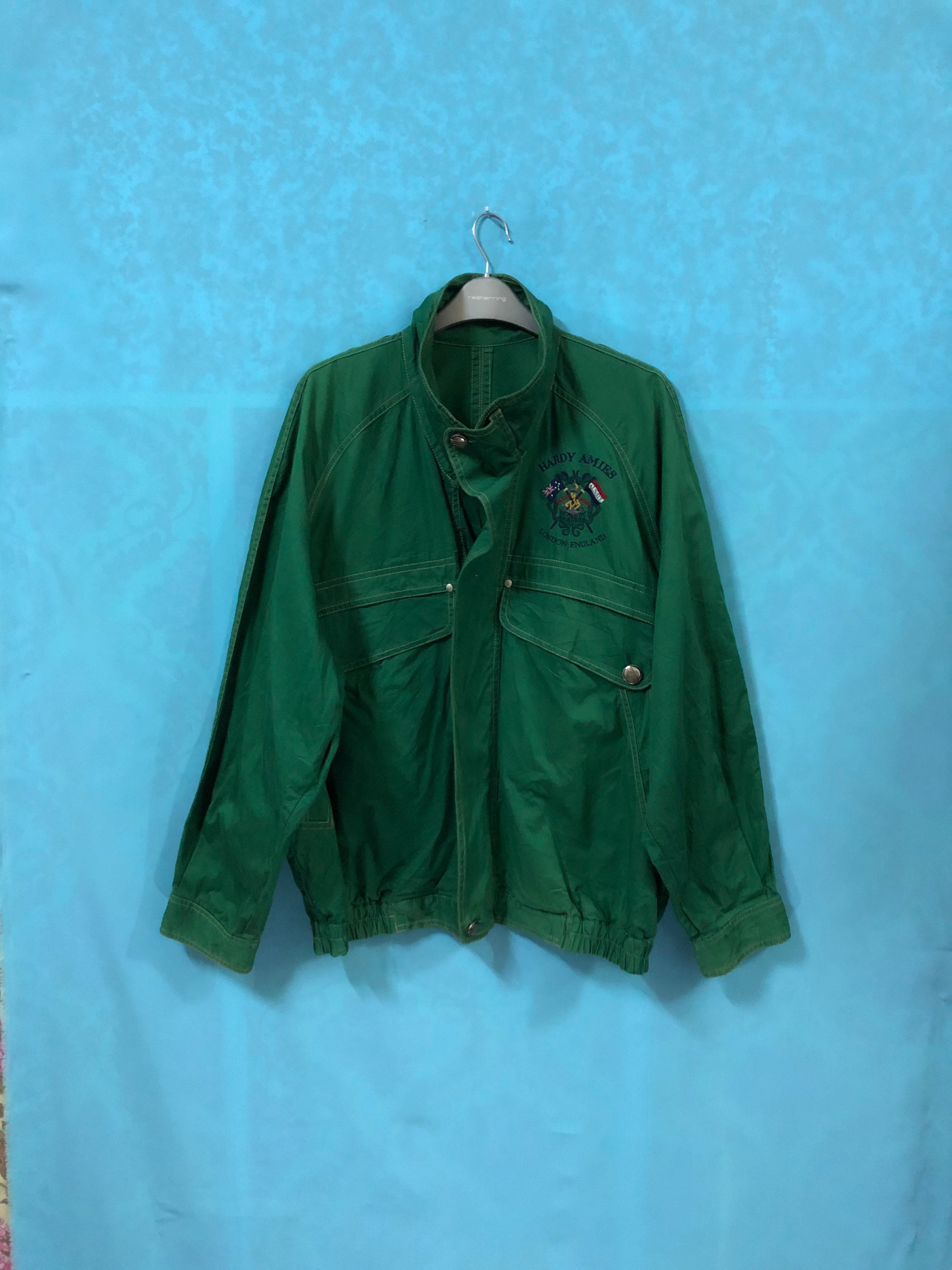 HARDY AMIES BOUTIQUE LONDON　43　ジャケット　XL VTG 80s..HARDY AMIES LONDON..BLACK..LEATHER..CAFE RACER