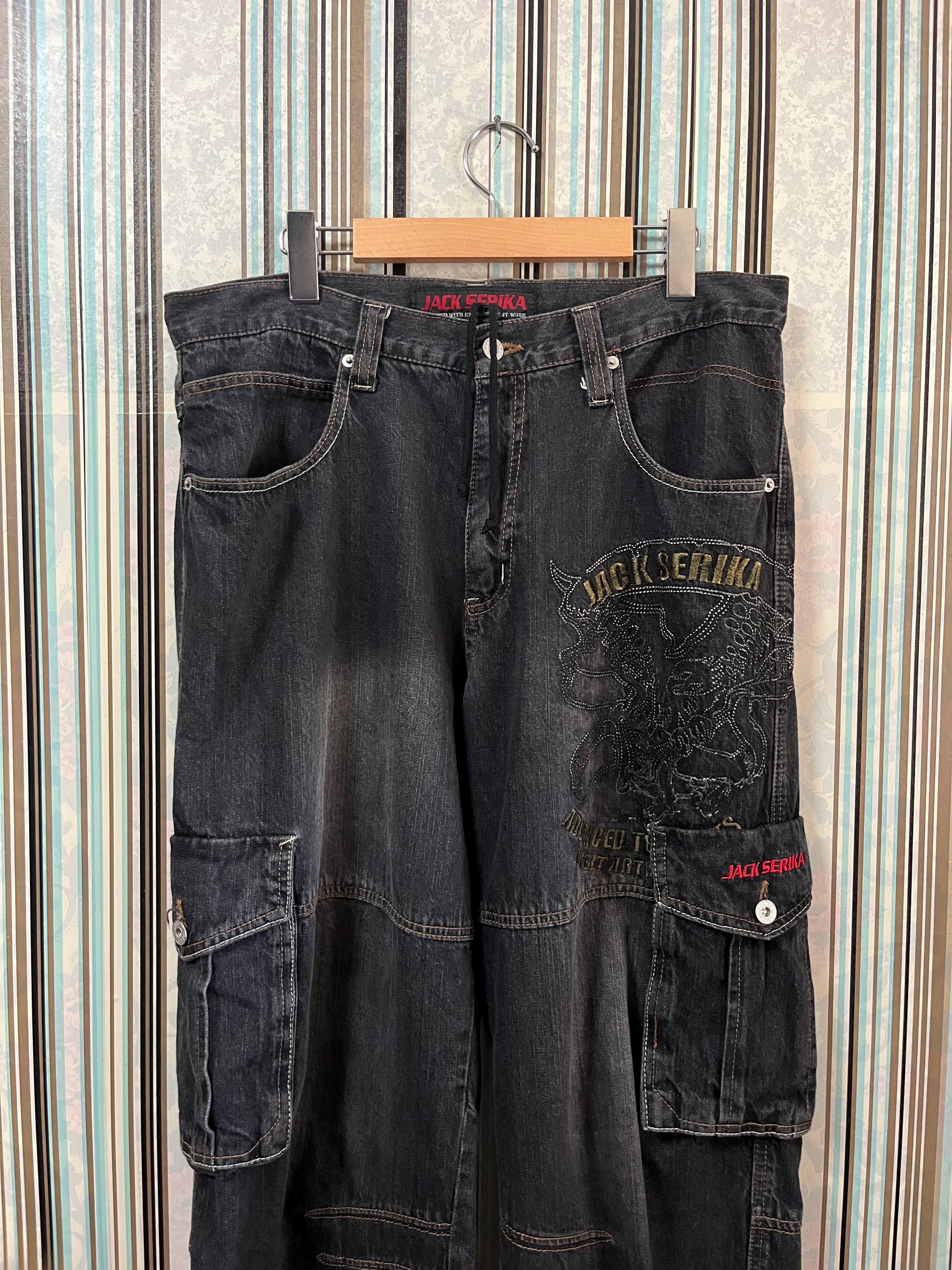 1990s JACK SERIKA Crafted With Expert Artist Work Baggy Pants 