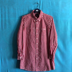 SALE!!VTG x-girl x girl long shirt plaid size 1 #1569