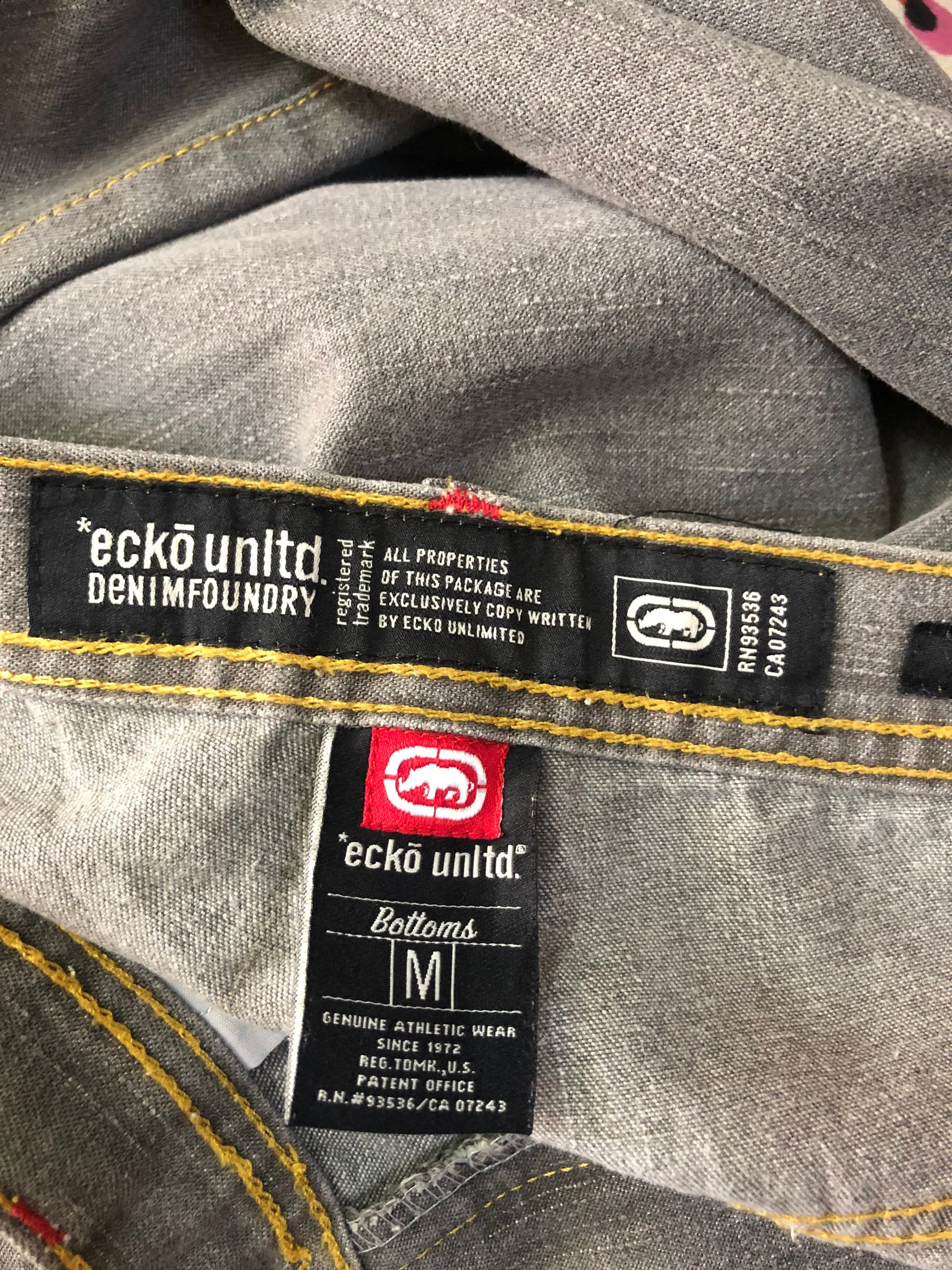 RARE!!VTG Ecko Unltd Ecko Function Denim Foundry Grey Medium