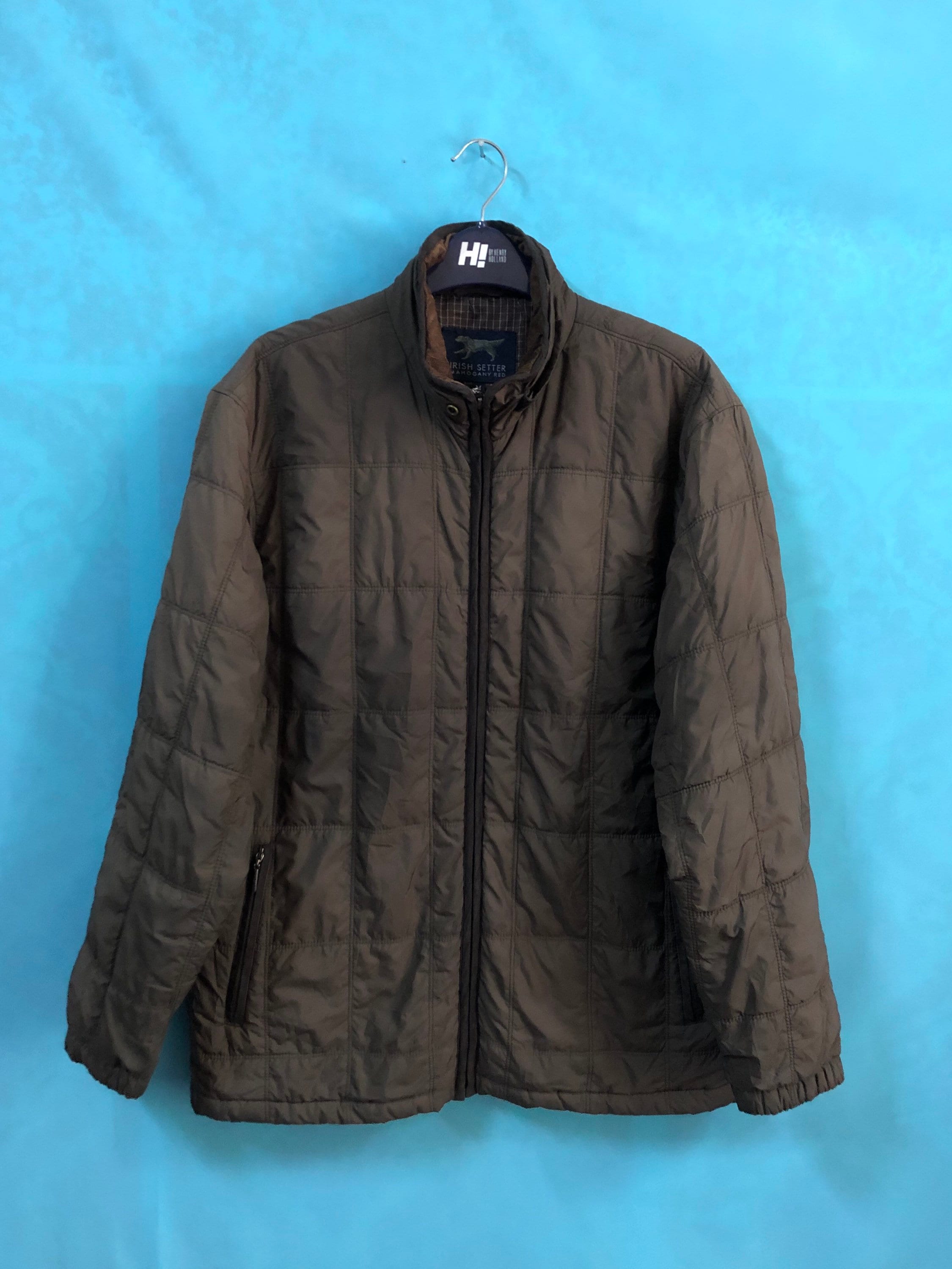 VTG IRISH SETTER Mahogany Puffer Quilted Jackets Coats Zipper