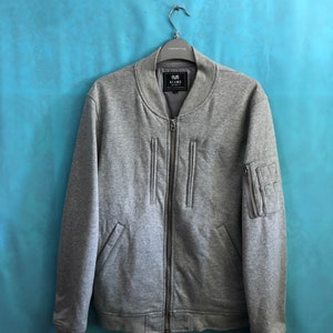 RARE !! VTG poutres coeur poutres marque japonaise bomber veste multi fermeture éclair designer moyen #1671