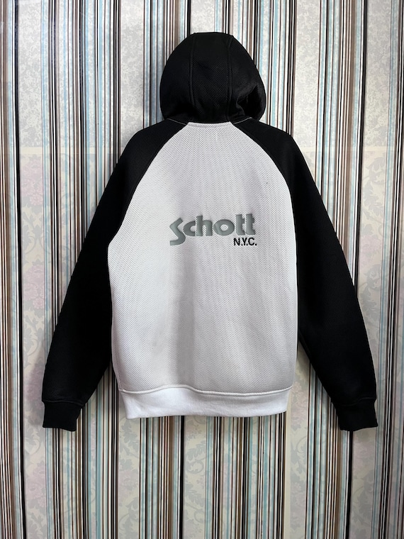 MEGARARE!!VTG Schott Nyc Hoodies Zipped Mesh Two Tone Heavy MEGARARE!!VTG Schott Nyc Hoodies Zipped Mesh Two Tone Heavy