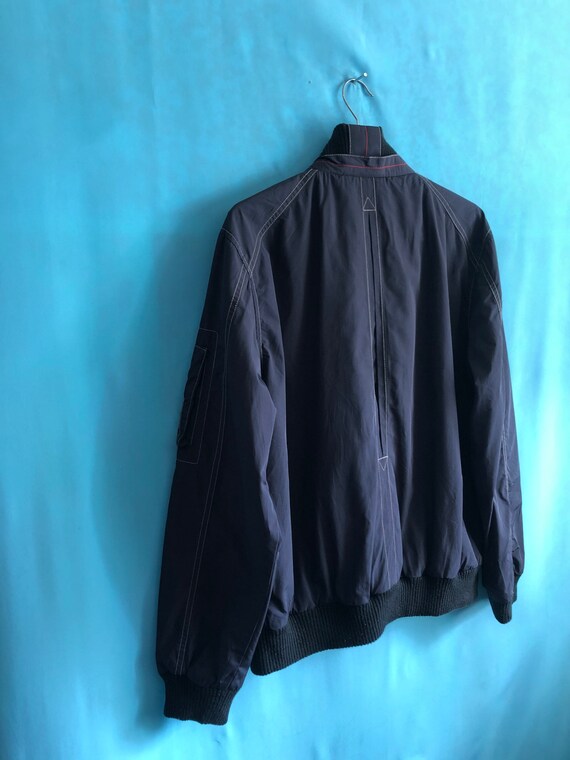 SALE!!VTG g- stage comming man jacket tactical bomber navy zipper medium #1394 View 5