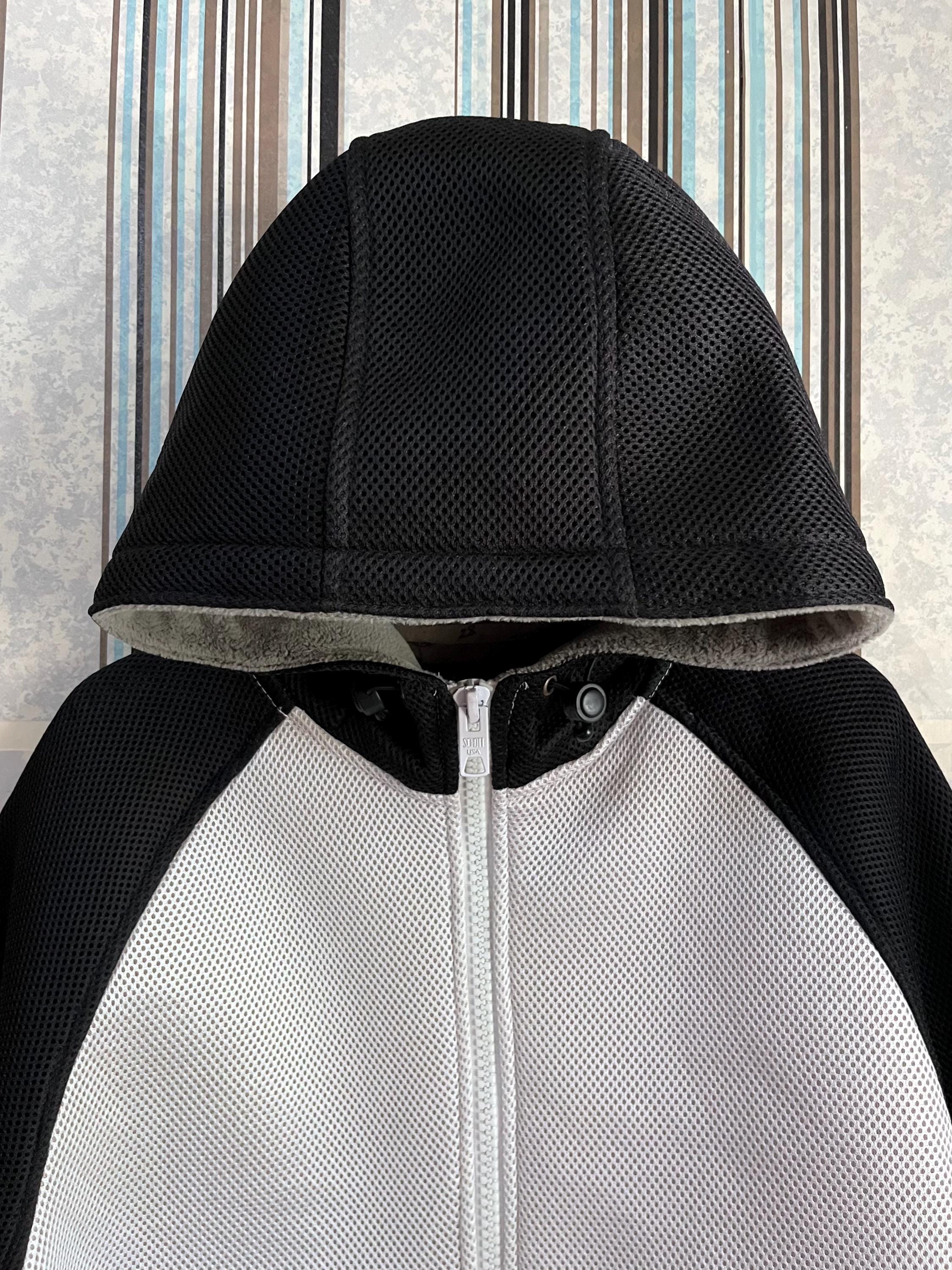 MEGARARE!!VTG Schott Nyc Hoodies Zipped Mesh Two Tone Heavy Jacket