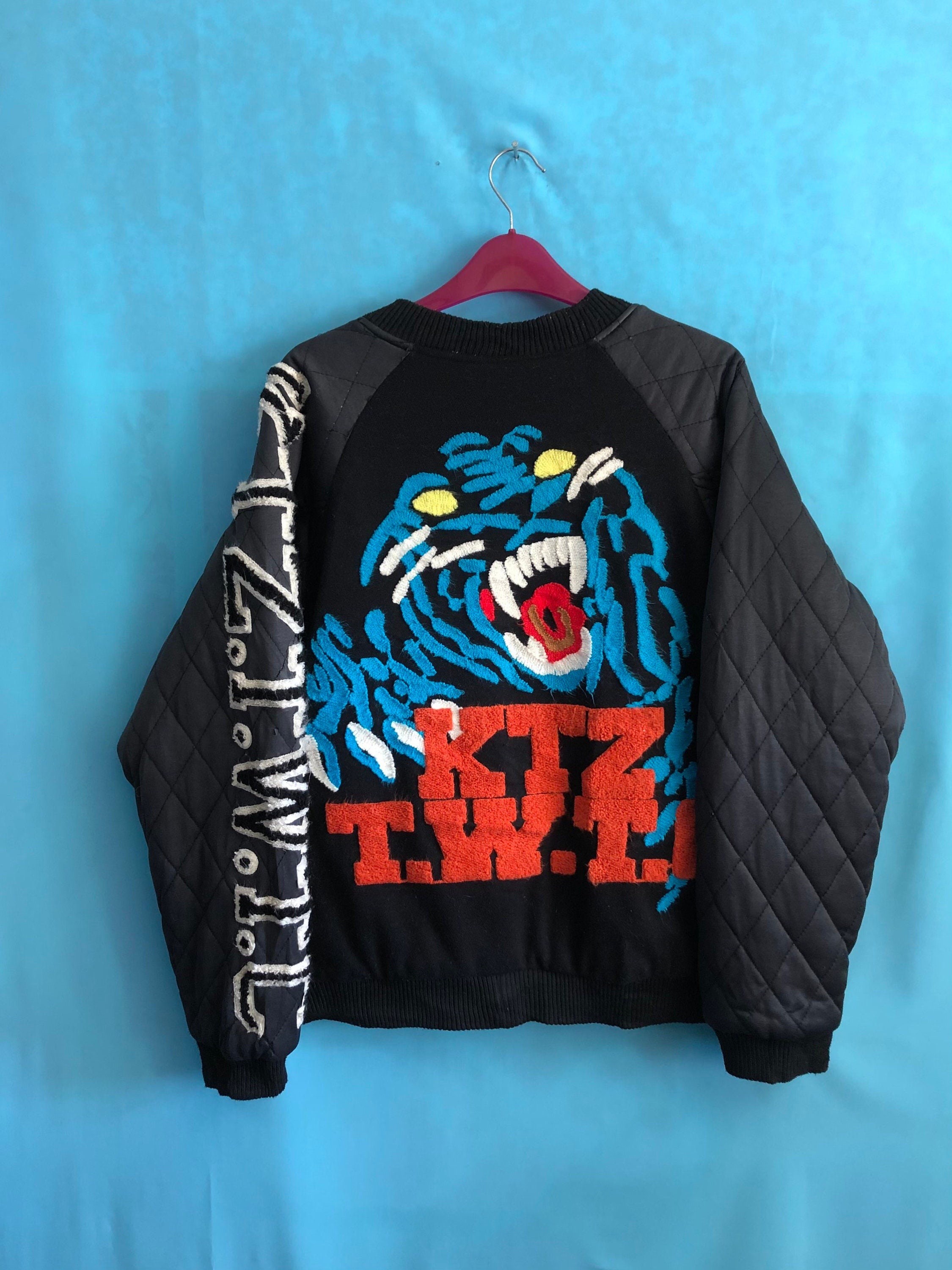 MEGARARE VTG og ktz kokon to zai bomber jacket tiger roar embroidered sleeve back k.t.z t.w.t.c large 1280