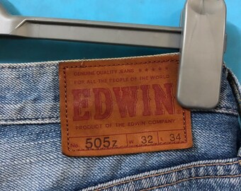 RARE!!VTG Edwin Remake Painter Artwork Jeans Distress