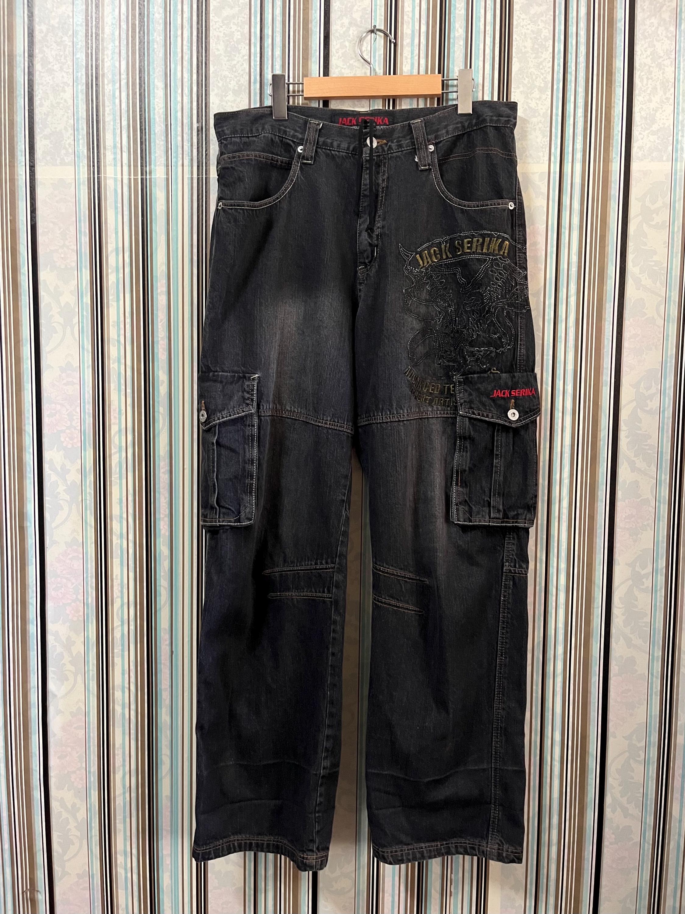1990s JACK SERIKA Crafted With Expert Artist Work Baggy Pants