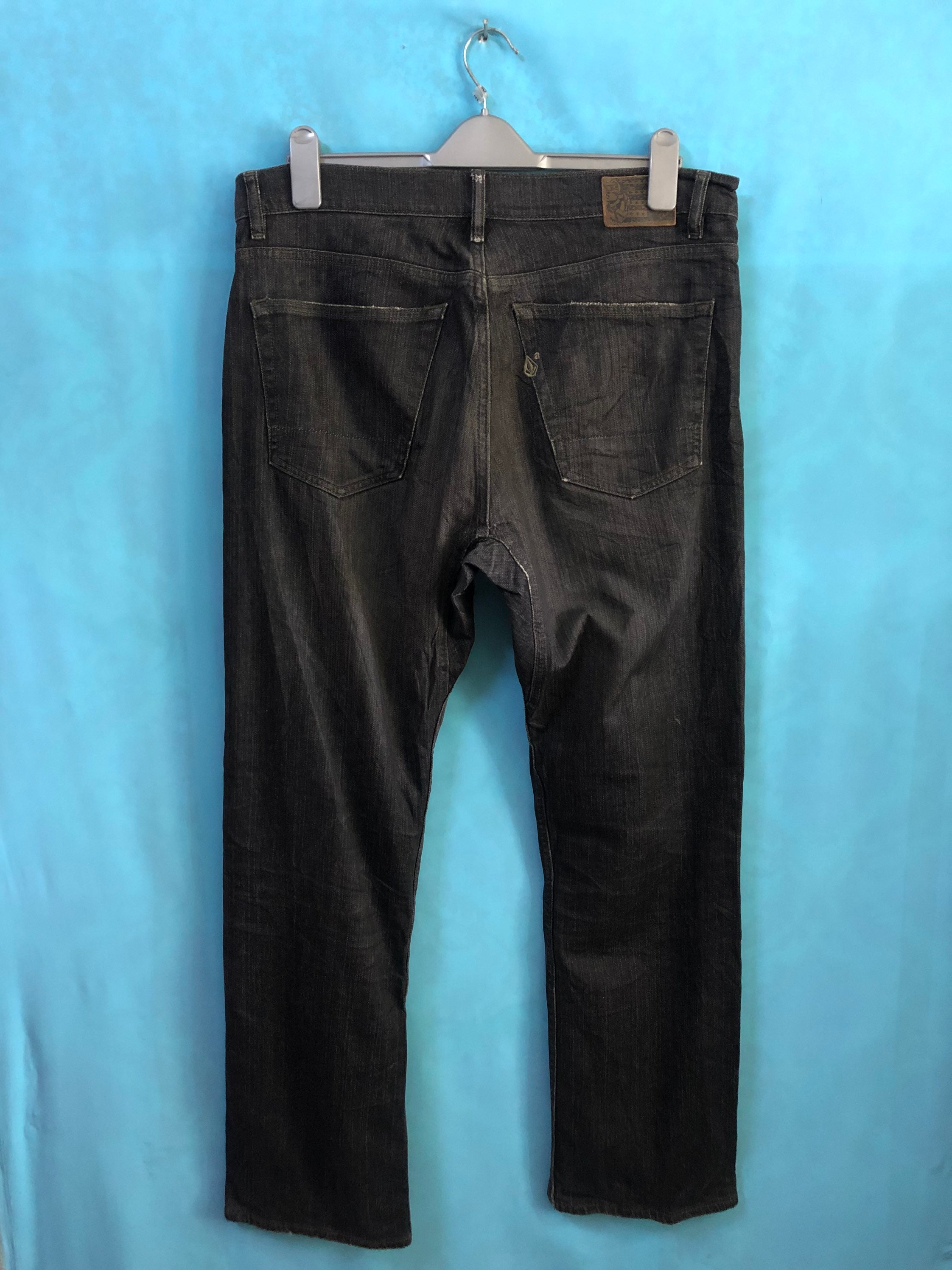 RARE!!VTG Volcom Stone Made in Usa Black Jeans Mark Applaus