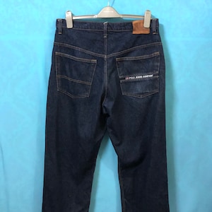 SALE!! VTG polo jeans ralph lauren polo jeans company striped logo pocket indigo baggy jeans size 34 #1069