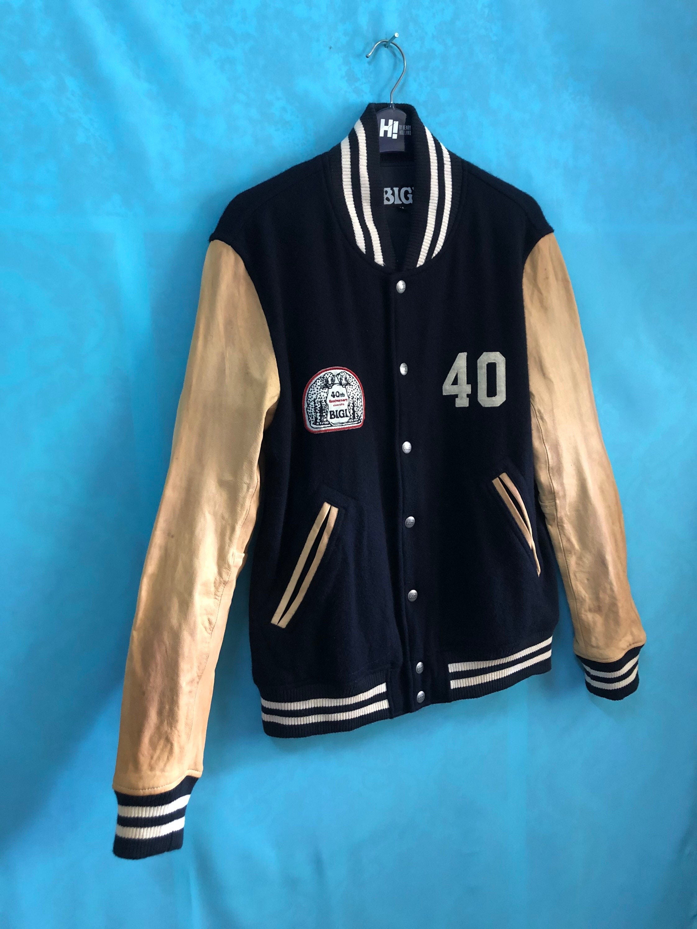 【りい】Time is on LEATHER VARSITY JACKET りい】Time is on LEATHER VARSITY JACKET Vintage 00's Japan