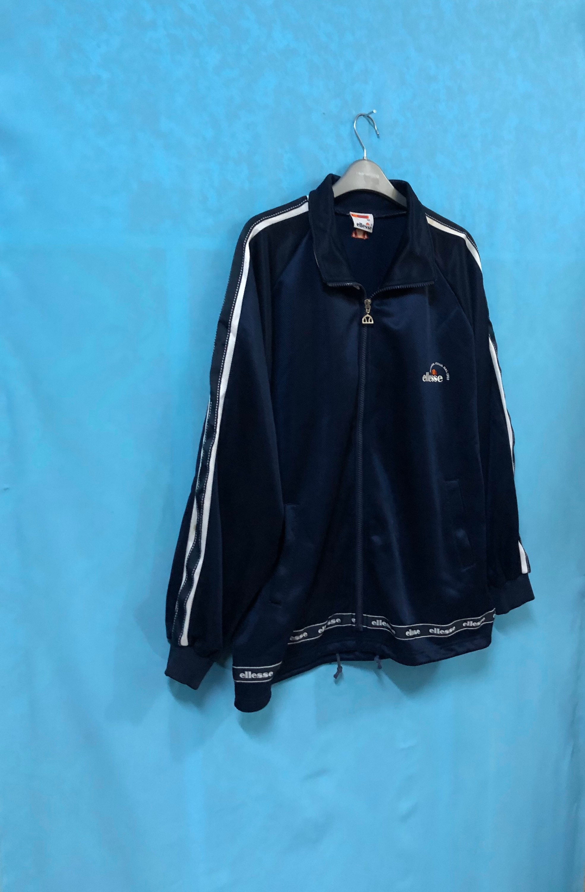VTG ELLESSE Perugia Italia Dal 1959 Jackets Coats Navy Striped