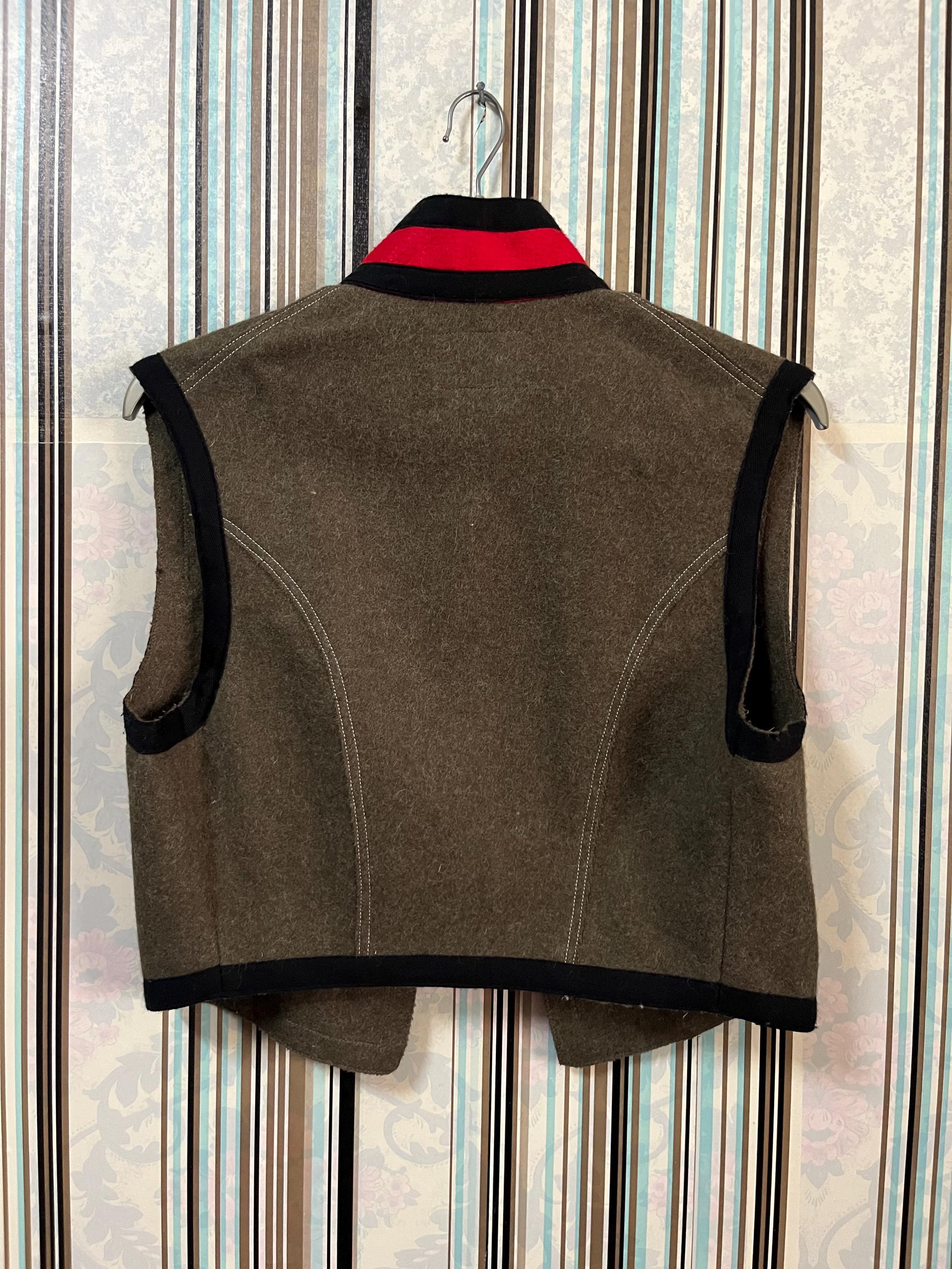 1990s Vintage Junior Gaultier Jean Paul Gaultier Vest Wool Cropped 