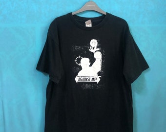 SALE!! VTG against me! against me rock band 1997 punk rock pop large #922