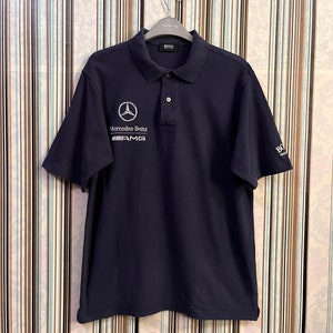 新品未使用　Mercedes-Benz BOSSポロシャツ M 青 新品未使用 Mercedes-Benz BOSSポロシャツ M 青 - メルカリ
