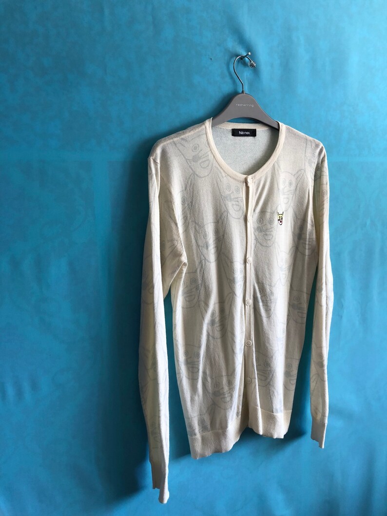 Vintage Ne-Net By Issey Miyake Embroidered Cheerleader Cardigan Womens Size M