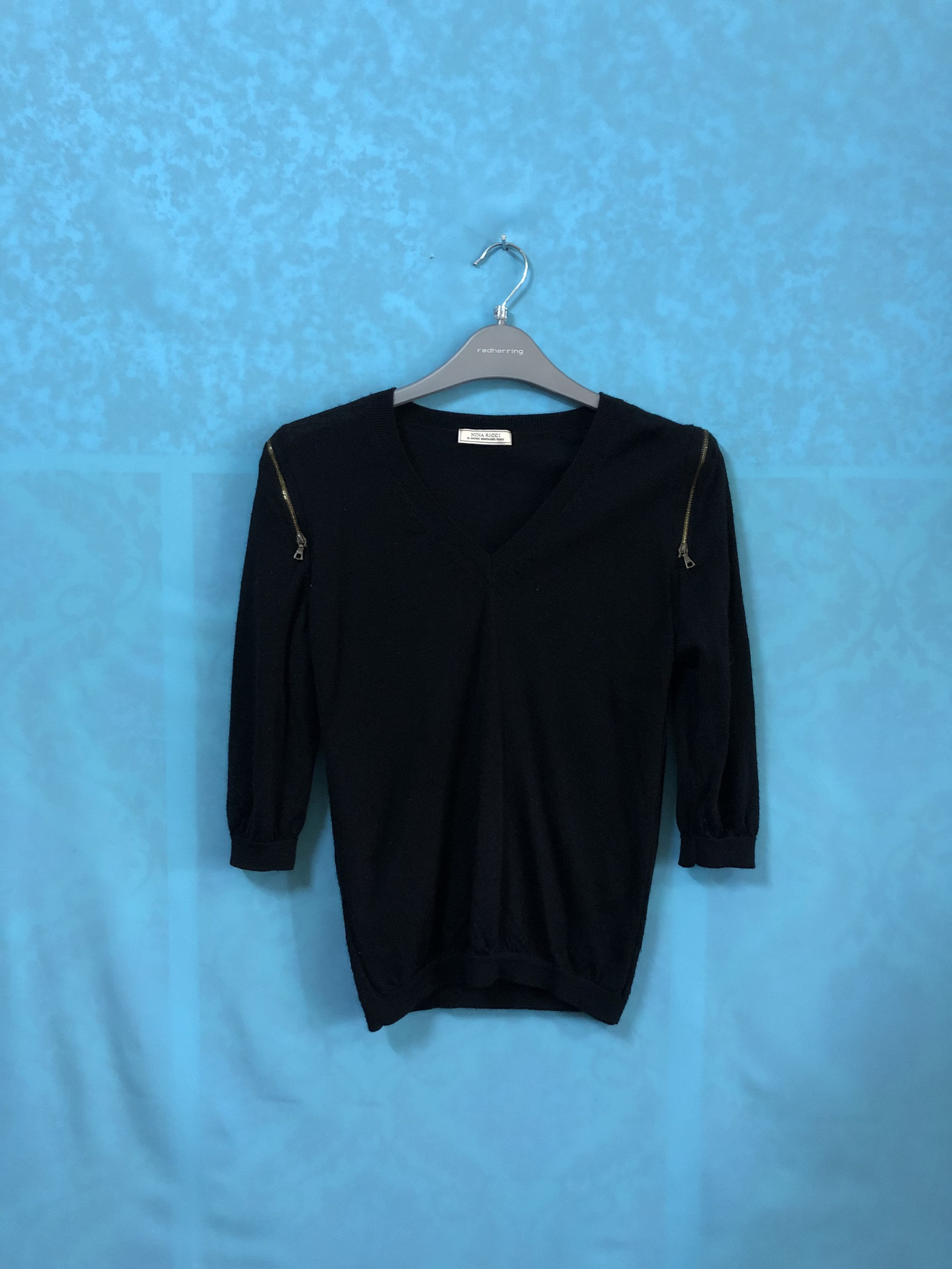 NINA RICCI　セーター SALE!! VTG Nina Ricci 38 Avenue Montaigne-paris Zipper Jumper
