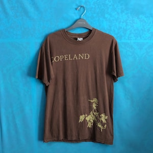 ON SALE!! VTG copeland band shirt rock punk emo brown small #781