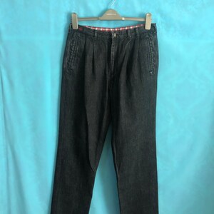 VTG PAPAS JEANS mens papas maniere de heming western pockets jeans black checkered medium #517
