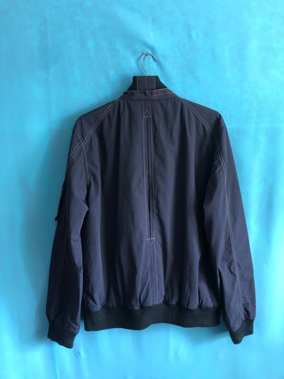 SALE!!VTG g- stage comming man jacket tactical bomber navy zipper medium #1394 View 2