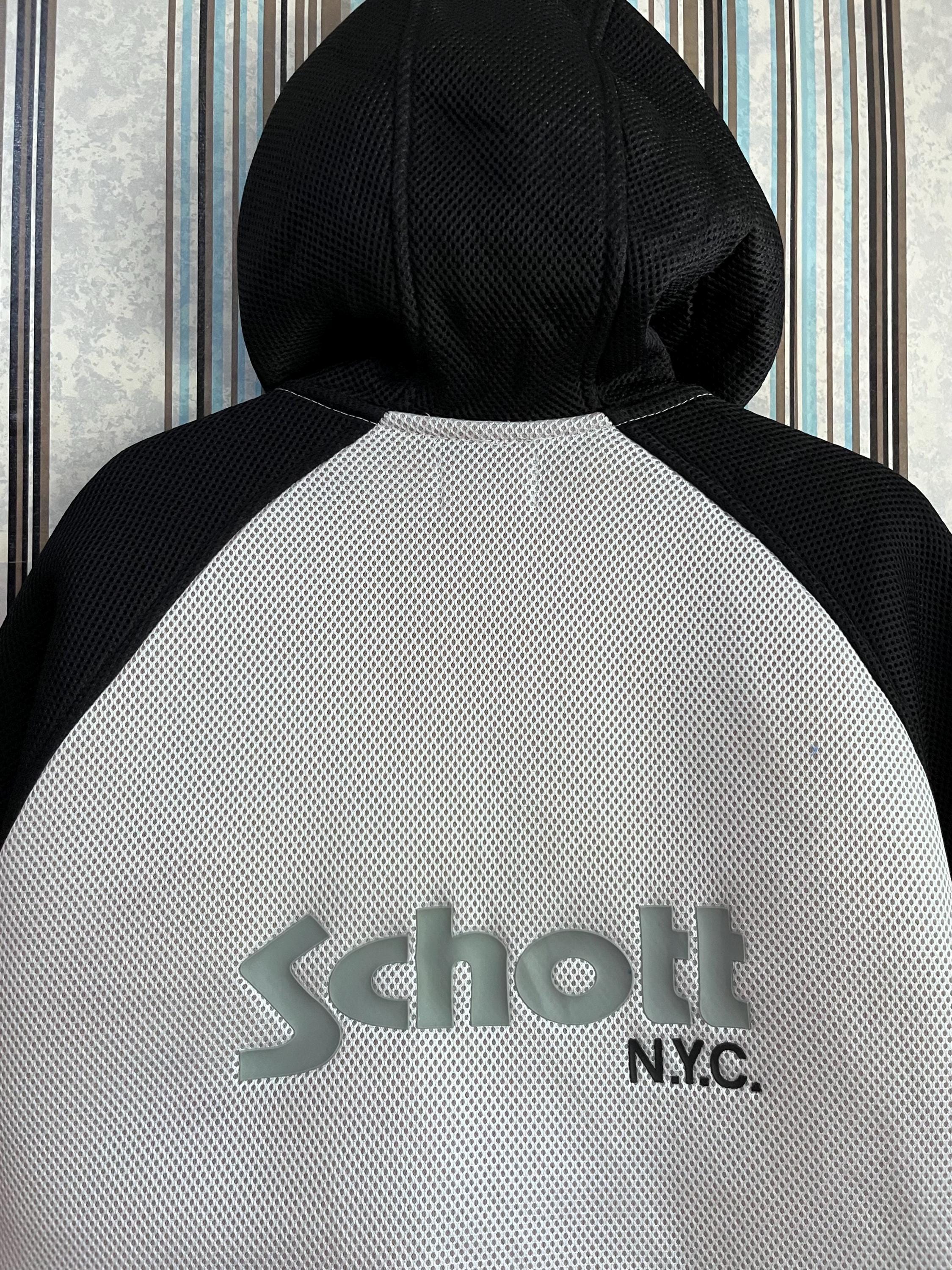 MEGARARE!!VTG Schott Nyc Hoodies Zipped Mesh Two Tone Heavy MEGARARE!!VTG Schott Nyc Hoodies Zipped Mesh Two Tone Heavy