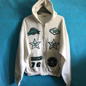 MEGARARE!! VTG person&#39;s promotion person&#39;s staff person&#39;s 76 hip hop swag rap patches hoodies medium #825