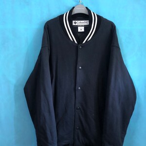 SALE!!VTG colombia sportwear navy blue varsity button down bigsize xxl #1751