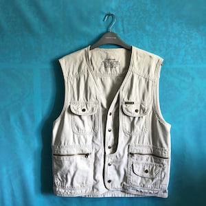 TE KOOP!! VTG capitanvest tactisch multi-ritszakken werknemers werkkleding medium #818