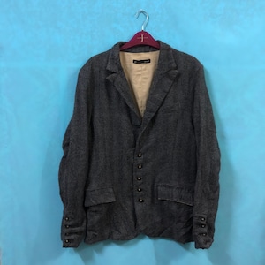 VTG rare JOHN BULL jackets coats blazer button herring bone grey designer medium 323 image 1