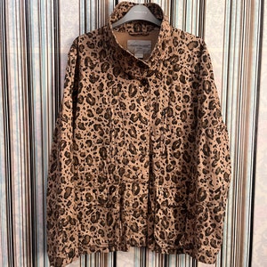 MEGARARE!!VTG obey propaganda leopard zipper pockets shawl collar est 1999 medium #E5