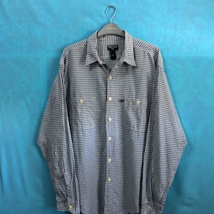 SALE!! VTG polo jeans polo rl double rl rrl ralph lauren checkered plaid double pockets large #860