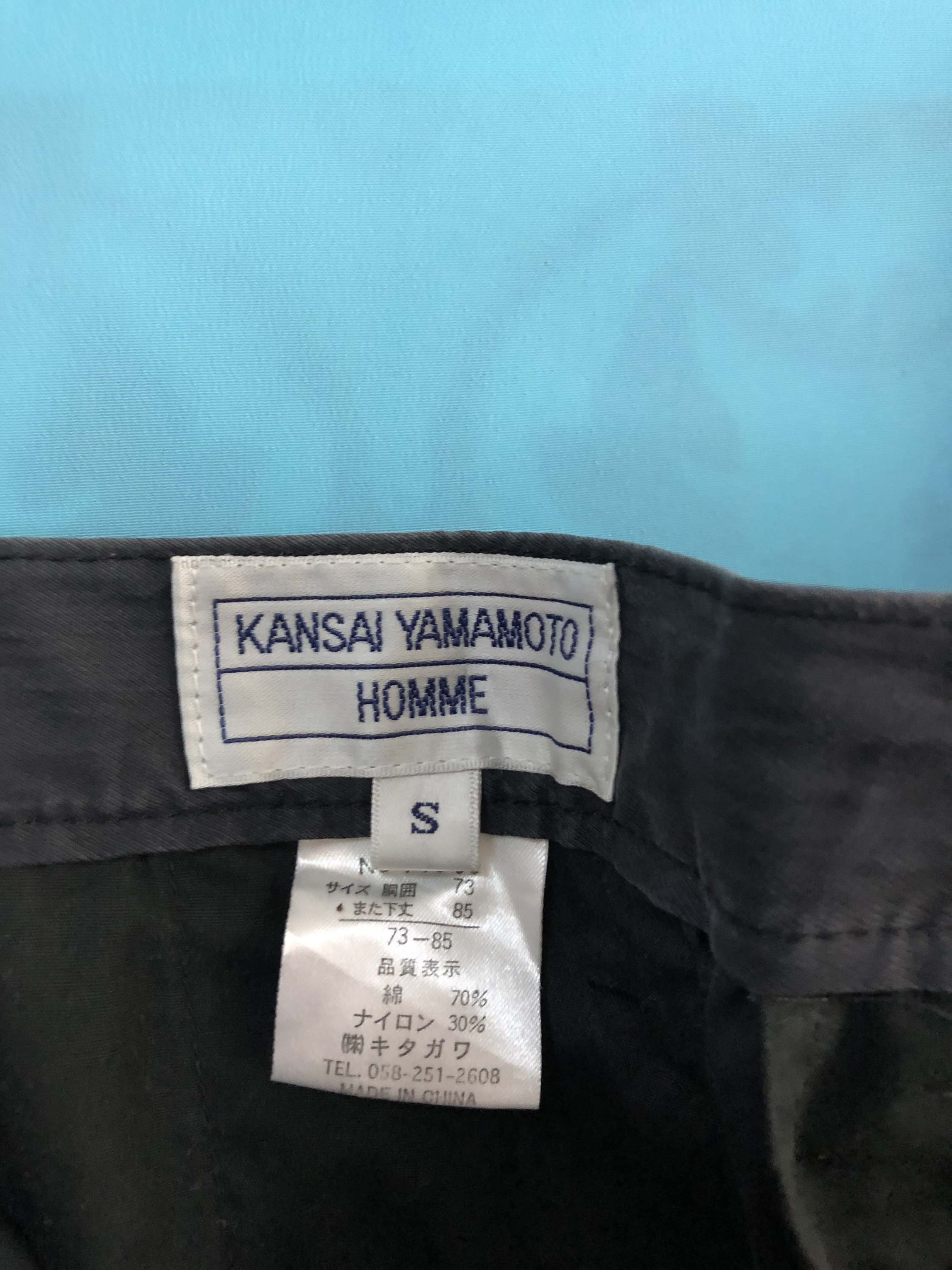 VTG Rare KANSAI YAMAMOTO Homme Trousers Relax Fit Linen Blend 