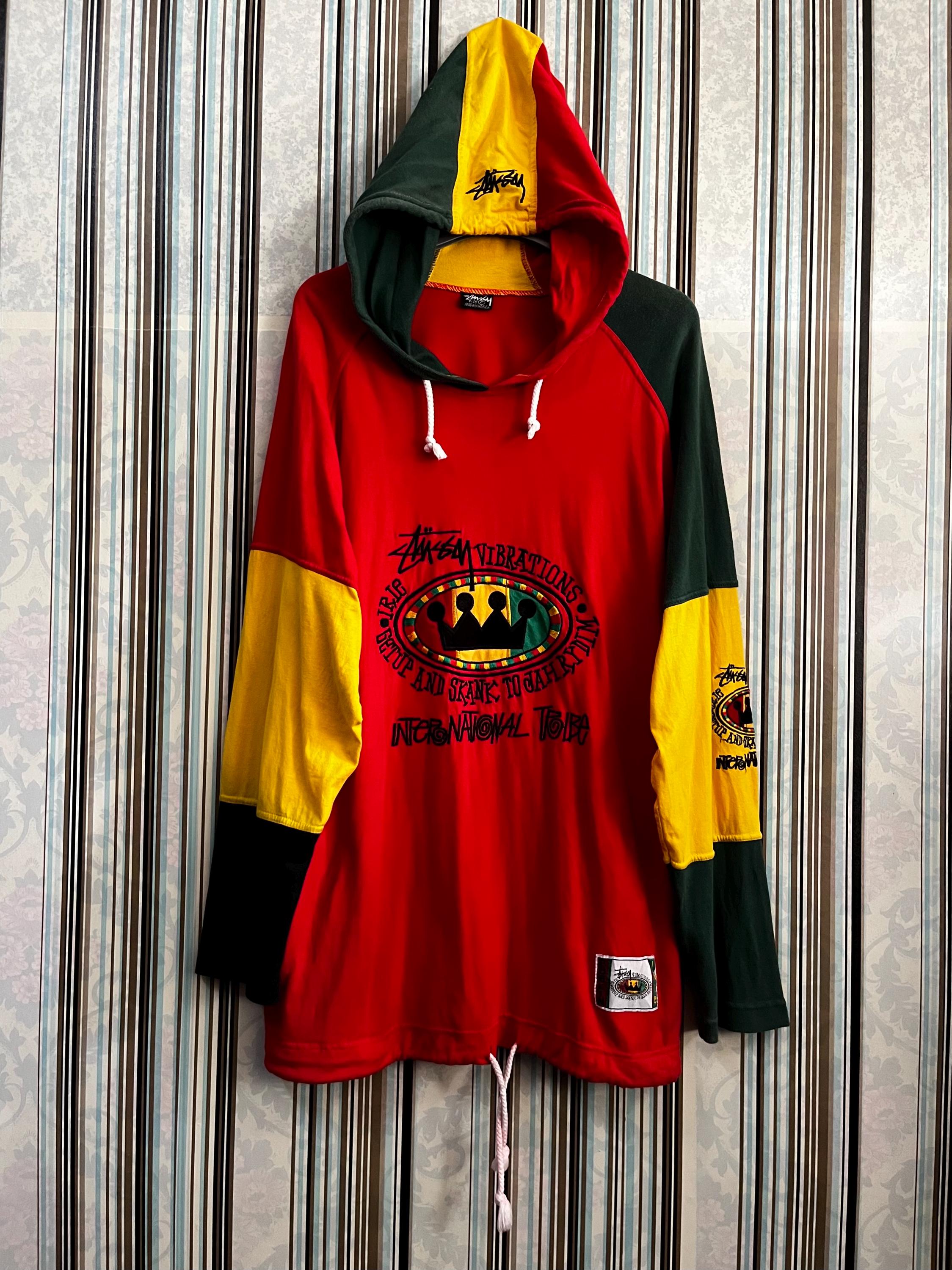 1990s STUSSY World International Tribe Color Blocks Irie Jah Rydim