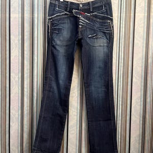 2000s Marithe francois girbaud le jean de decorative frayed unique size M #H3