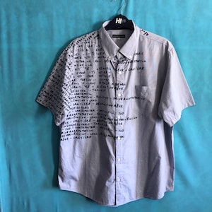 SALE!!VTG castelbajac shirt pop art quotes design size 5 #1567