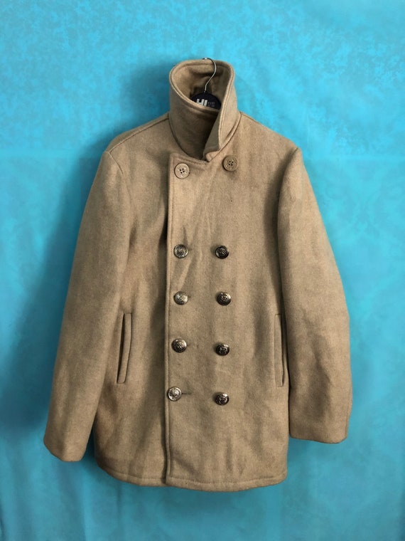 VTG Rare SCHOTT 740N Pea Jacket Peacoat Cream Made in Usa VTG Rare SCHOTT 740N Pea Jacket Peacoat Cream Made in Usa