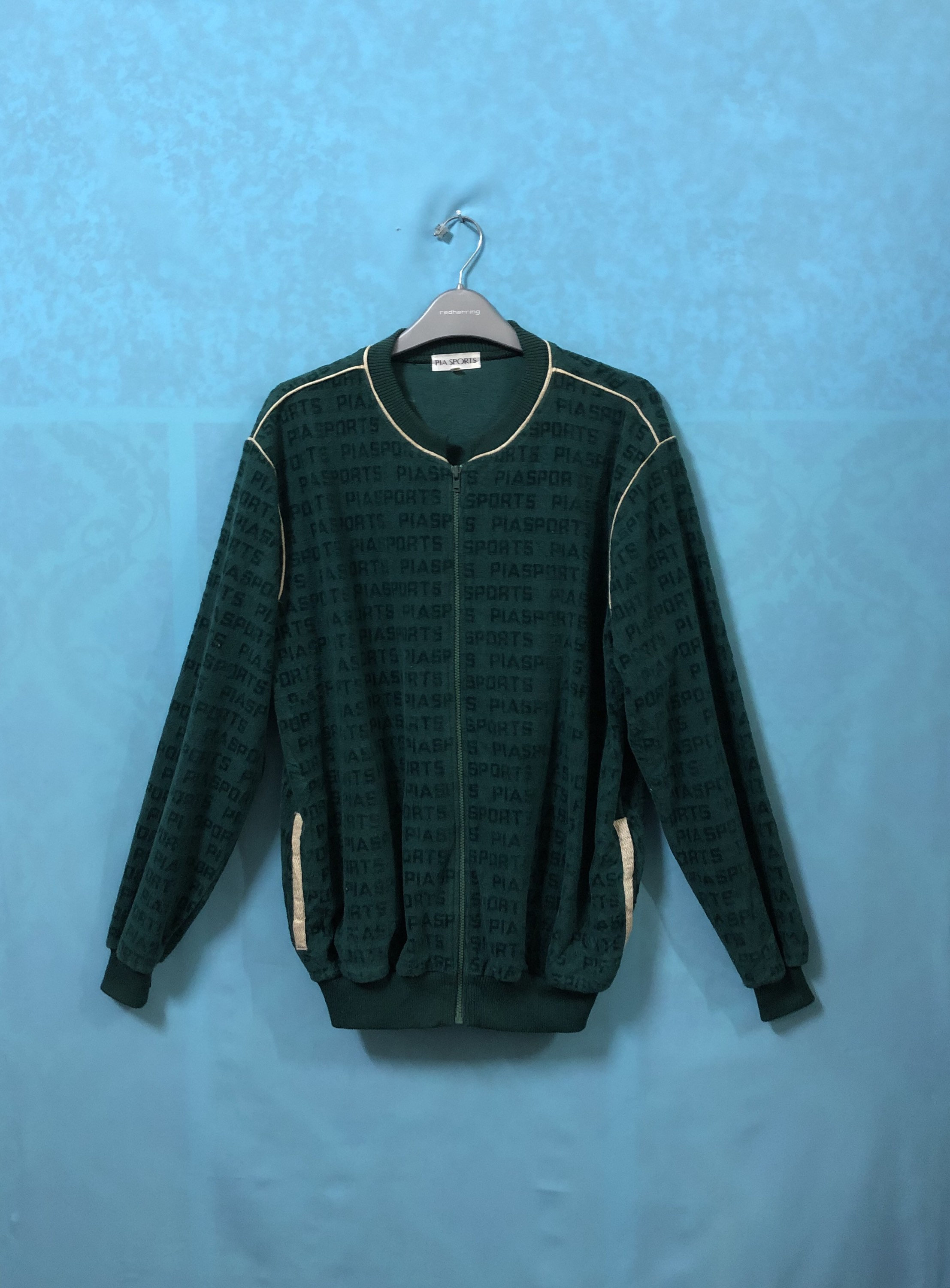 SALE!! VTG Pia Sports Jackets Sweatshirts Zipper Velvet Full