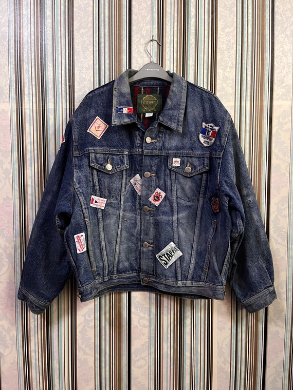 MEGARARE!!VTG edwin exclusive patches trucker bla… - image 1