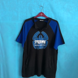 VTG rare SPIDERMAN zipper shirt two tone medium #410