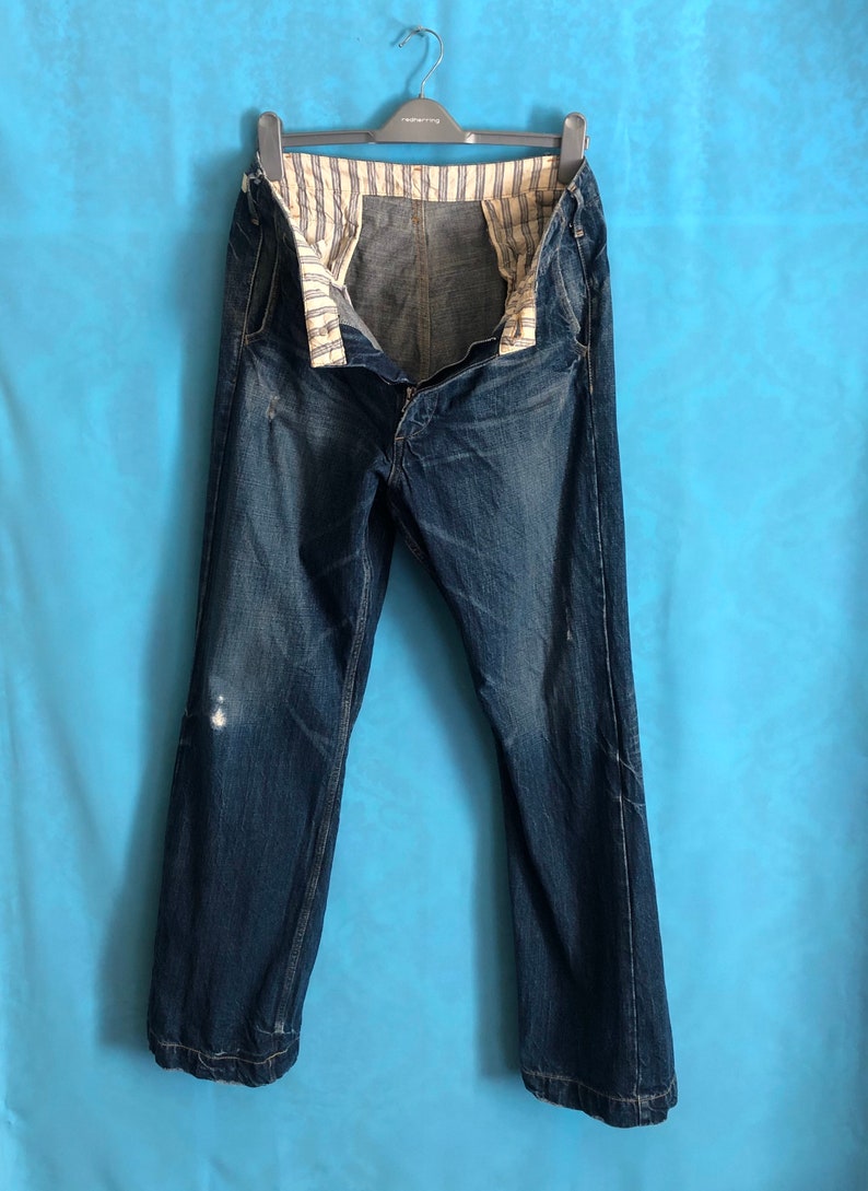 VTG SOPHNET denim distress workwear jeans made in japan size 34 #185