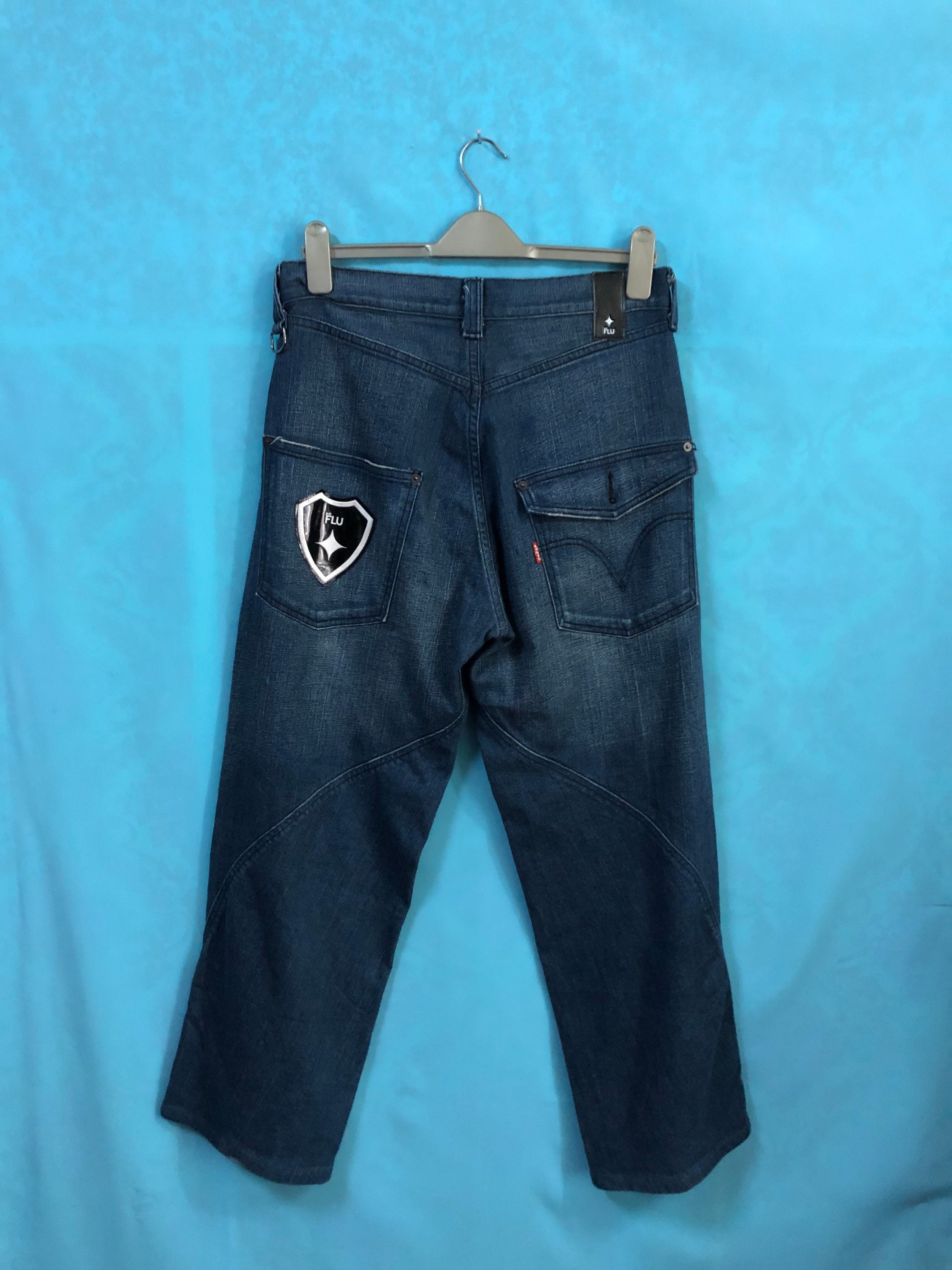 RARE LEVIS FLU Jeans Blue Japanese Designer Relaxed Fit Size 30