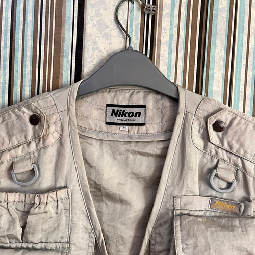 MEGARARE!!VTG nikon original goods apparel techwear jackets vest size shops M #B3