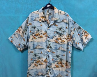 VTG rare PIKO hawaiian shirt aloha sun surf extra large #259