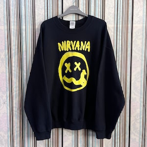 RARE!!VTG Nirvana Kurt Cobain Smile Sweatshirt Mint Extra Large